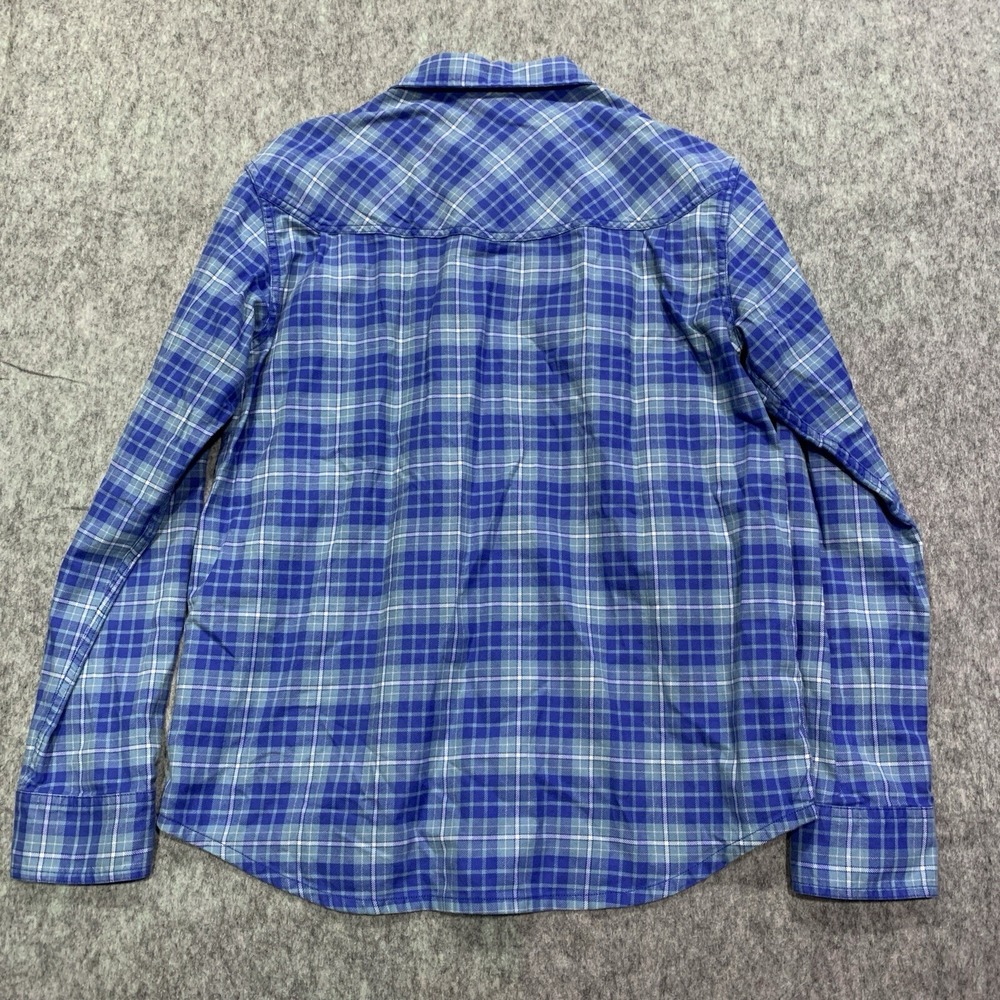 Stio Shirt Men's Blue Plaid Flannel Camping Outdoor Hiking Cotton (2237) -Size M - Picture 2 of 15